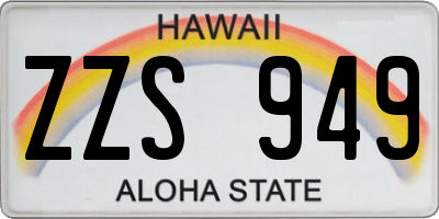 HI license plate ZZS949