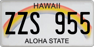 HI license plate ZZS955