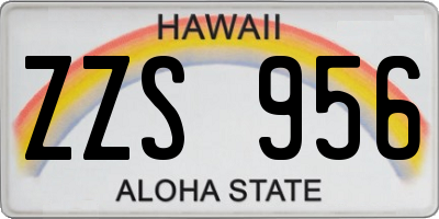 HI license plate ZZS956