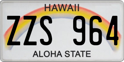 HI license plate ZZS964