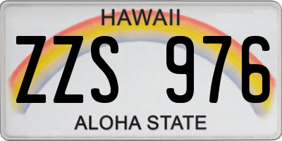 HI license plate ZZS976