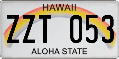 HI license plate ZZT053