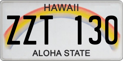 HI license plate ZZT130