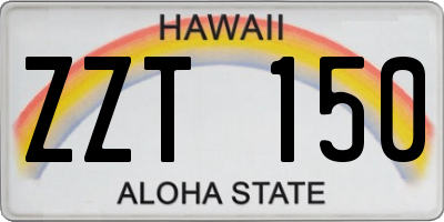 HI license plate ZZT150