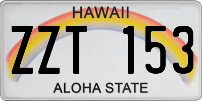 HI license plate ZZT153
