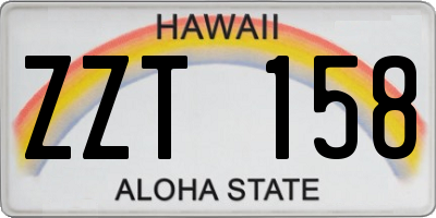 HI license plate ZZT158