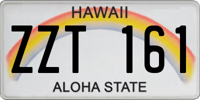 HI license plate ZZT161