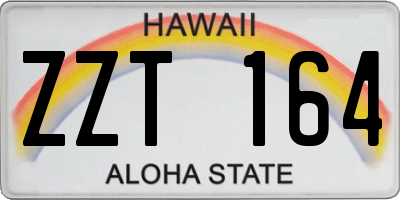 HI license plate ZZT164