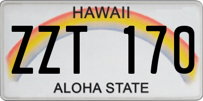 HI license plate ZZT170