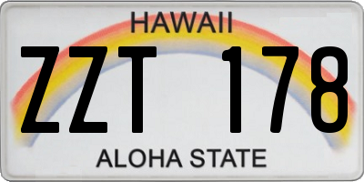HI license plate ZZT178