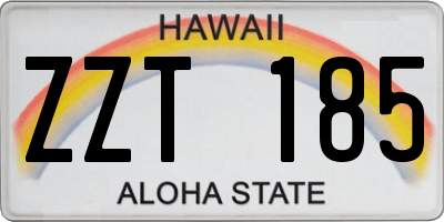 HI license plate ZZT185
