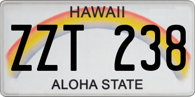 HI license plate ZZT238