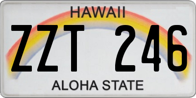 HI license plate ZZT246