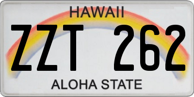 HI license plate ZZT262