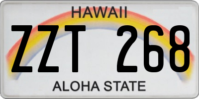 HI license plate ZZT268