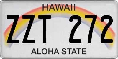 HI license plate ZZT272