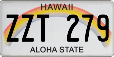 HI license plate ZZT279