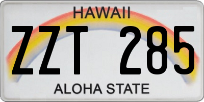 HI license plate ZZT285