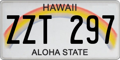 HI license plate ZZT297