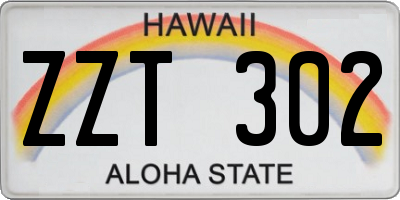 HI license plate ZZT302