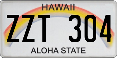 HI license plate ZZT304