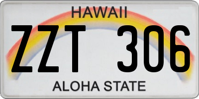 HI license plate ZZT306