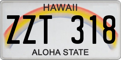 HI license plate ZZT318