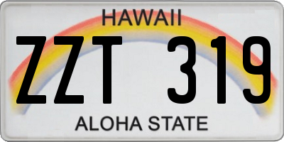 HI license plate ZZT319