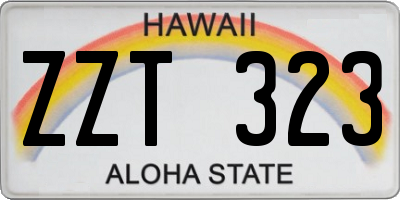 HI license plate ZZT323