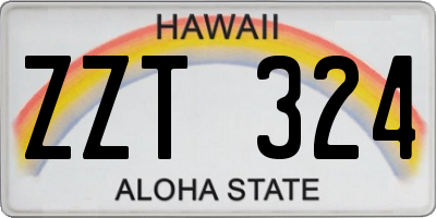 HI license plate ZZT324