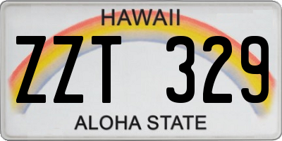 HI license plate ZZT329