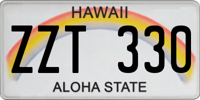 HI license plate ZZT330