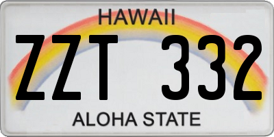 HI license plate ZZT332