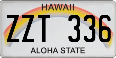 HI license plate ZZT336