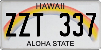 HI license plate ZZT337