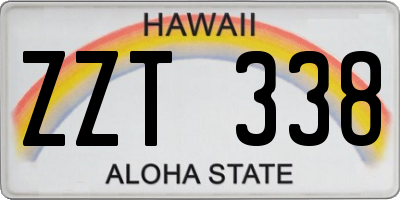 HI license plate ZZT338