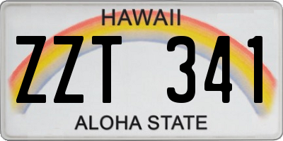 HI license plate ZZT341