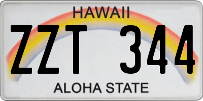 HI license plate ZZT344