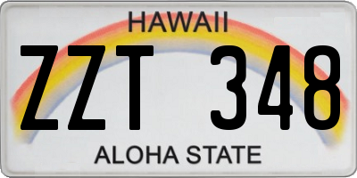 HI license plate ZZT348