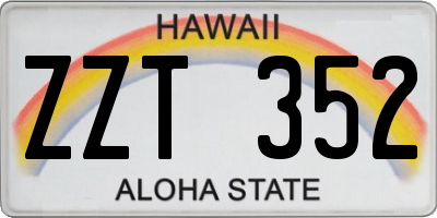 HI license plate ZZT352