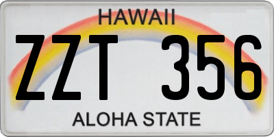 HI license plate ZZT356