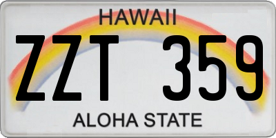 HI license plate ZZT359