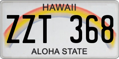 HI license plate ZZT368