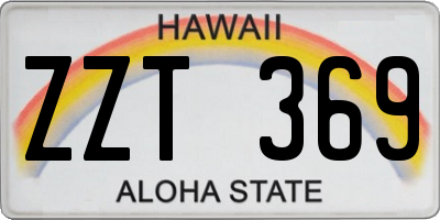 HI license plate ZZT369