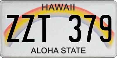 HI license plate ZZT379