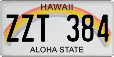 HI license plate ZZT384