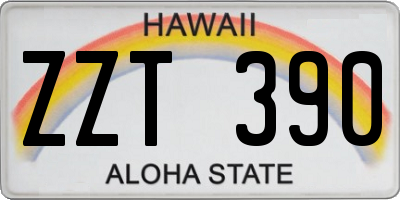 HI license plate ZZT390