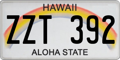 HI license plate ZZT392