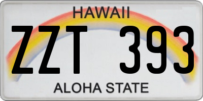 HI license plate ZZT393