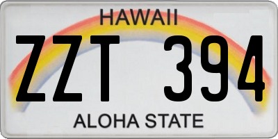 HI license plate ZZT394